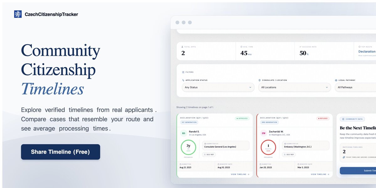 Community Timelines | Czech Citizenship Tracker | Czech Citizenship Tracker